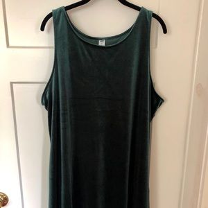 Old Navy Dark Green Velvet Swing Dress - XXL